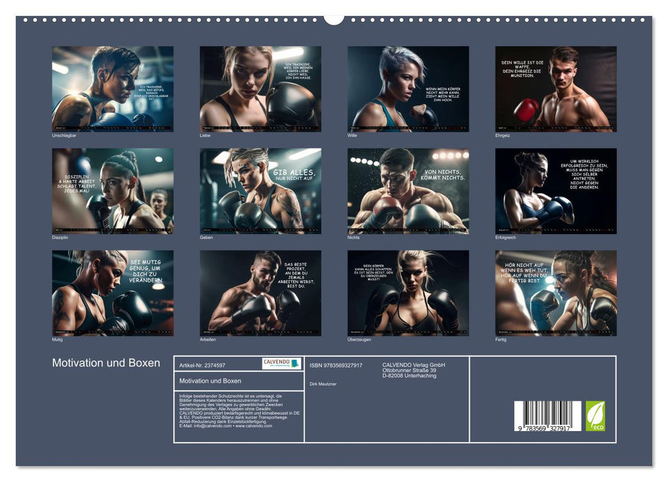 Motivation und Boxen (CALVENDO Premium Wandkalender 2027)