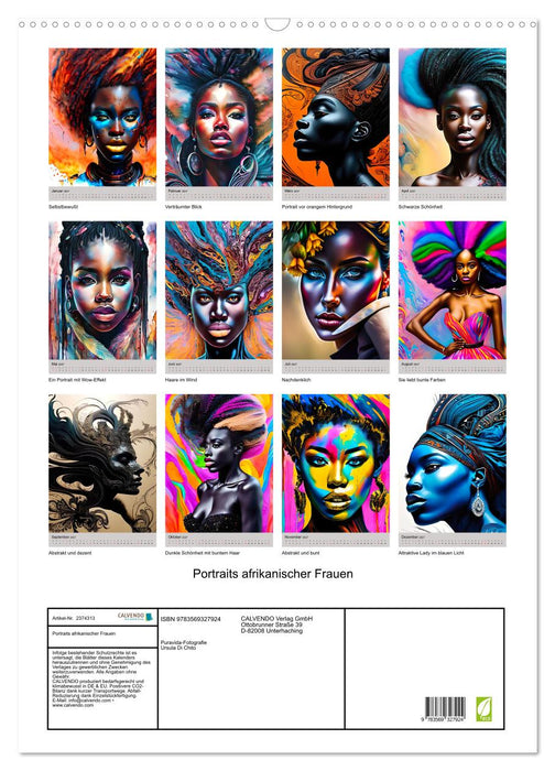Portraits afrikanischer Frauen (CALVENDO Wandkalender 2027)