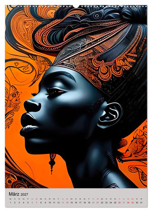 Portraits afrikanischer Frauen (CALVENDO Wandkalender 2027)