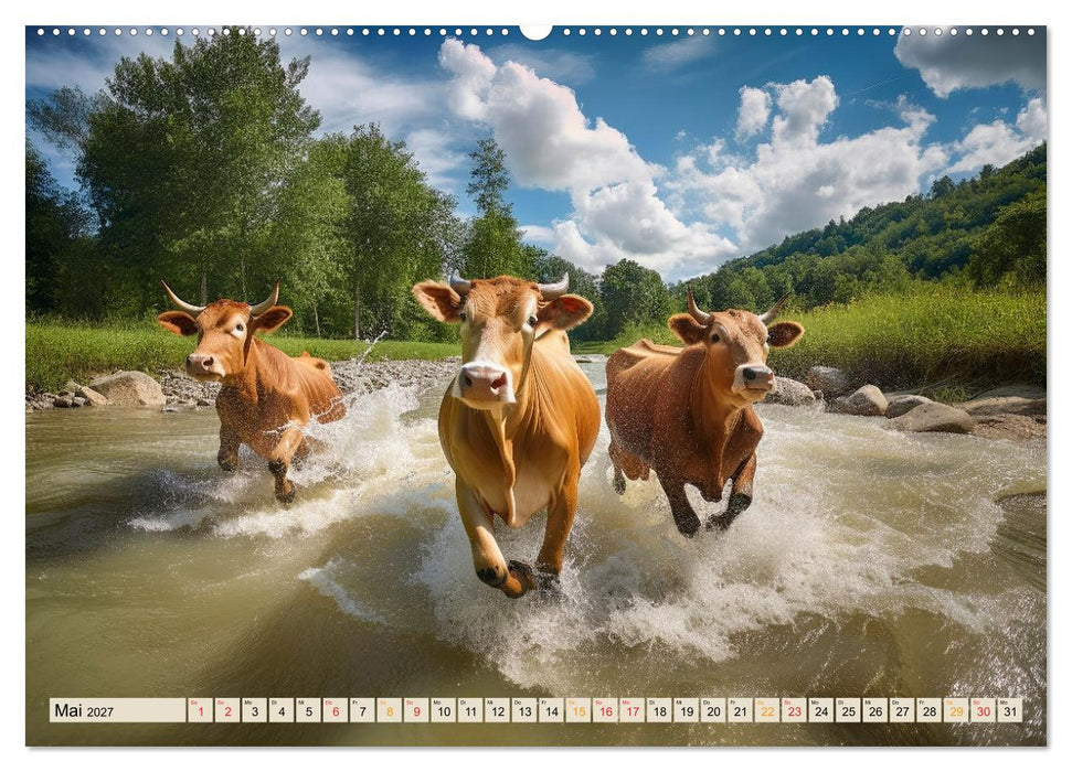 Kühe - liebenswerte Rindviecher (CALVENDO Premium Wandkalender 2027)