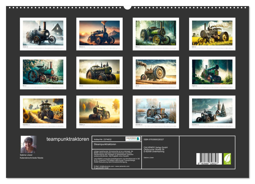 Steampunktraktoren (CALVENDO Premium Wandkalender 2027)
