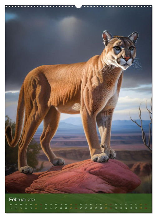 Wilde Raubkatzen (CALVENDO Premium Wandkalender 2027)