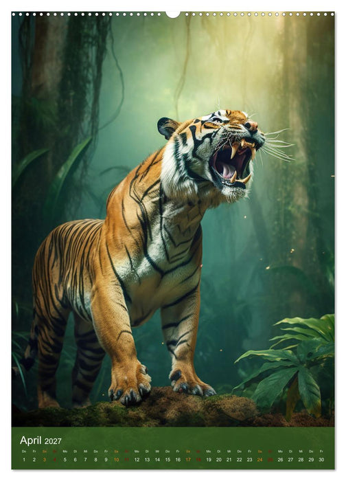 Wilde Raubkatzen (CALVENDO Premium Wandkalender 2027)