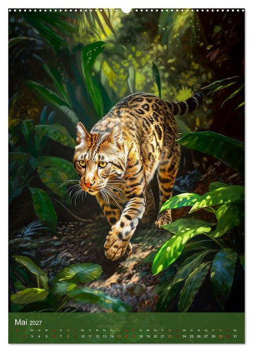 Wilde Raubkatzen (CALVENDO Premium Wandkalender 2027)