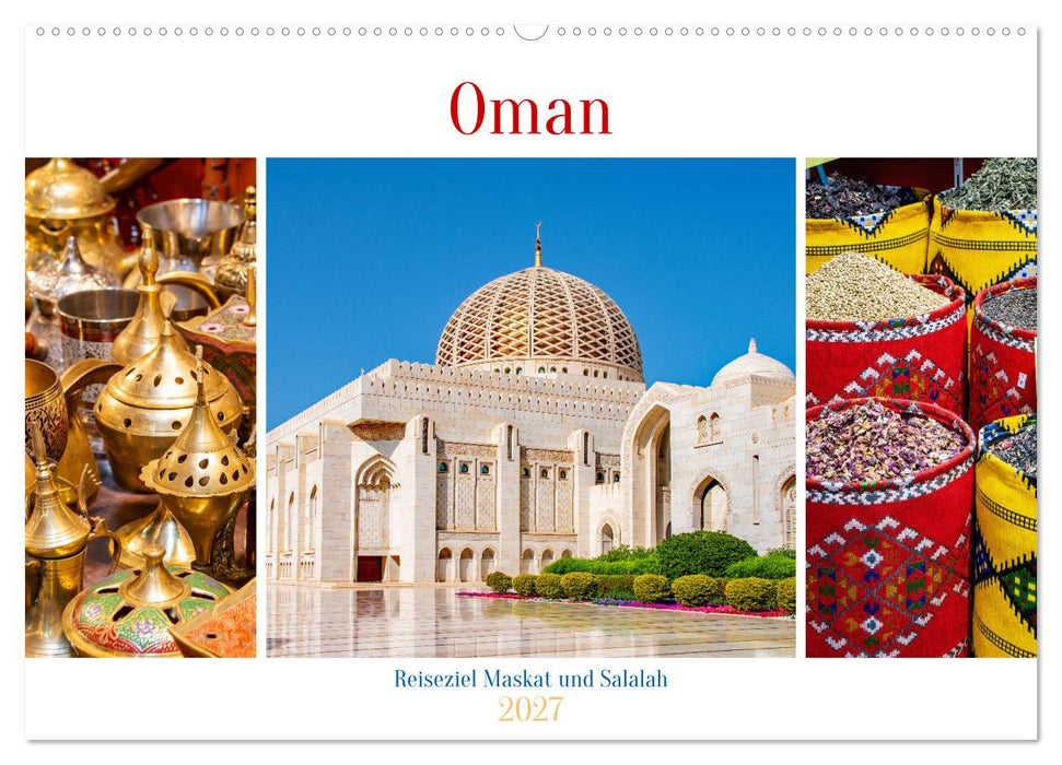 Oman - Reiseziel Maskat und Salalah (CALVENDO Wandkalender 2027)