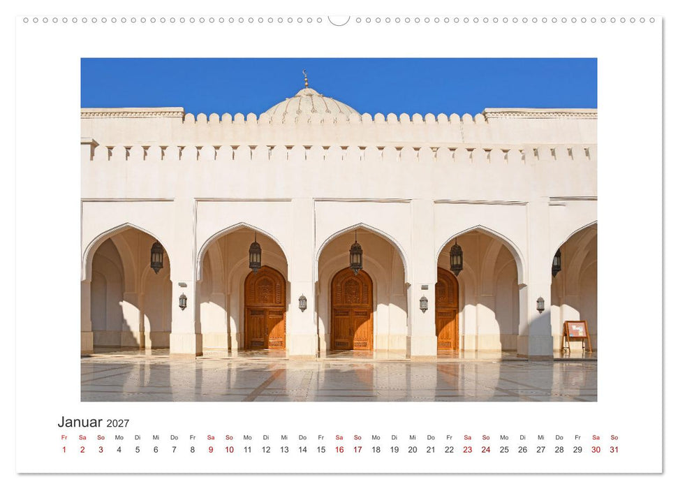 Oman - Reiseziel Maskat und Salalah (CALVENDO Wandkalender 2027)