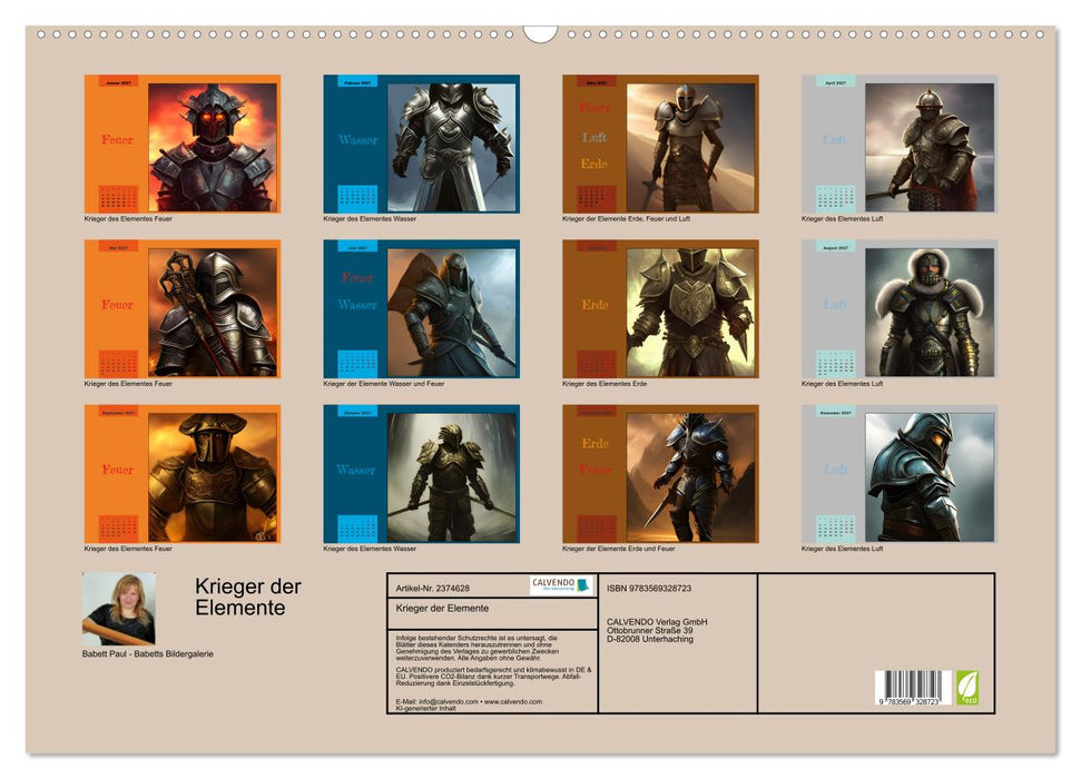 Krieger der Elemente (CALVENDO Wandkalender 2027)