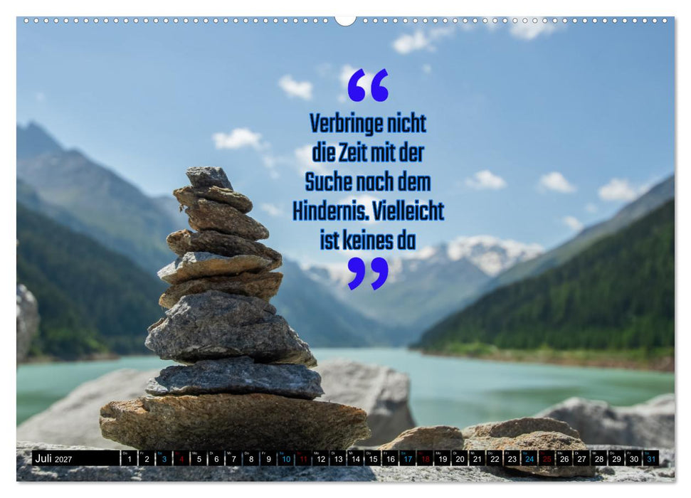 Kopf hoch Motivations Sprüche (CALVENDO Premium Wandkalender 2027)