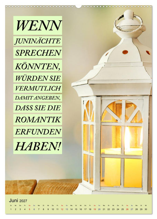 Verrückt nach SOMMER Urlaub- Auszeit - Sprüche (CALVENDO Premium Wandkalender 2027)
