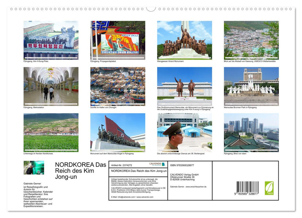 NORDKOREA Das Reich des Kim Jong-un (CALVENDO Premium Wandkalender 2027)
