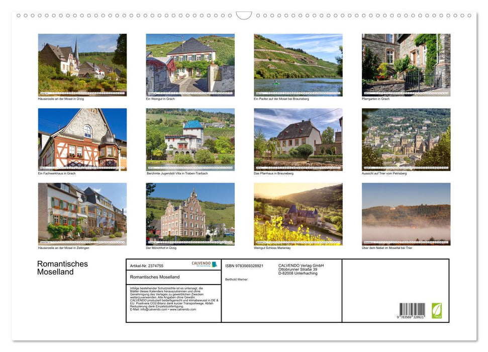Romantisches Moselland (CALVENDO Wandkalender 2027)