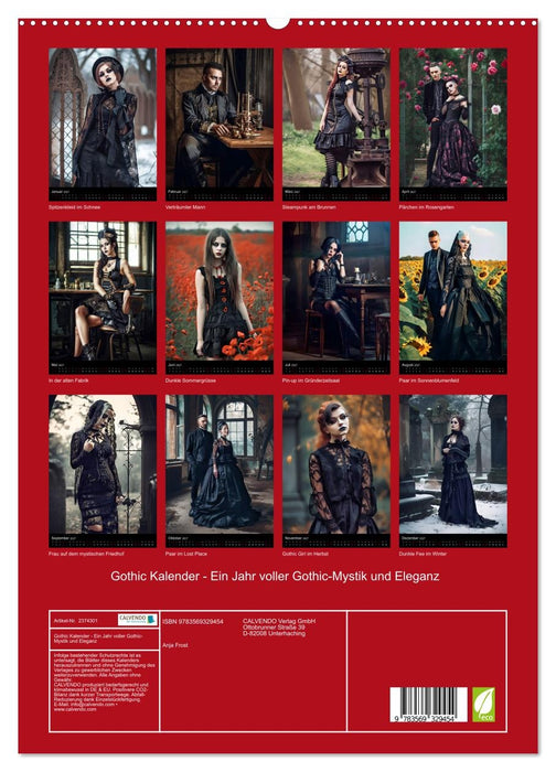Gothic Kalender - Ein Jahr voller Gothic-Mystik und Eleganz (CALVENDO Premium Wandkalender 2027)