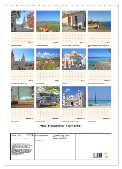 Kuba - Inselparadies in der Karibik (CALVENDO Wandkalender 2027)
