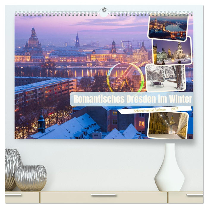 Romantisches Dresden im Winter (CALVENDO Premium Wandkalender 2027)