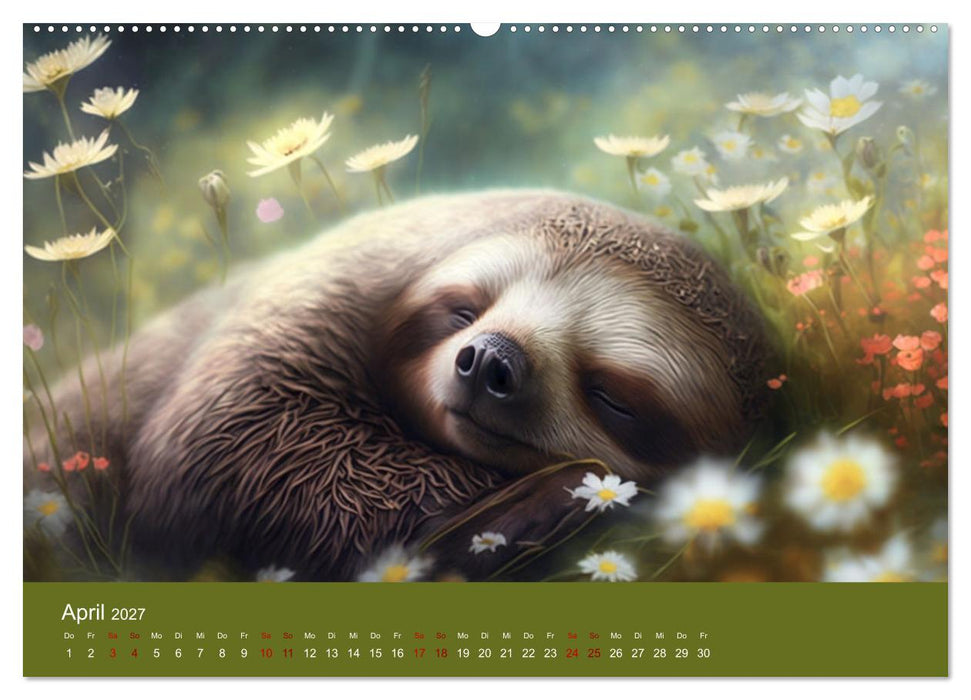 Der Kalender für echte Faultiere (CALVENDO Premium Wandkalender 2027)