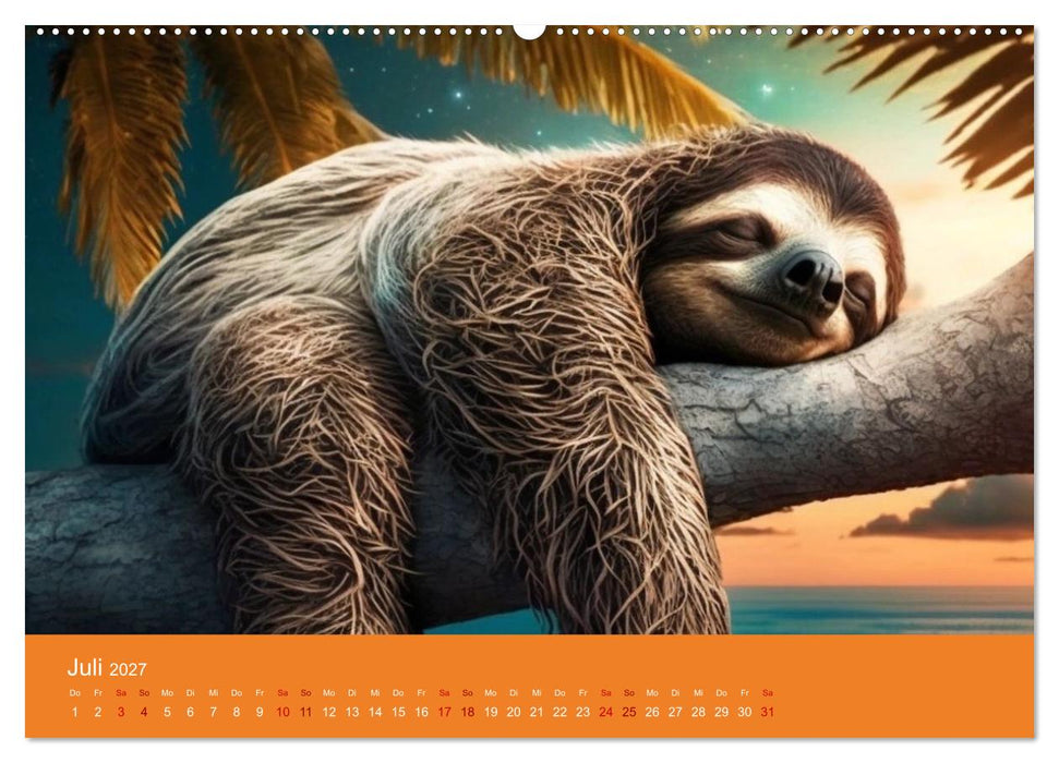 Der Kalender für echte Faultiere (CALVENDO Premium Wandkalender 2027)