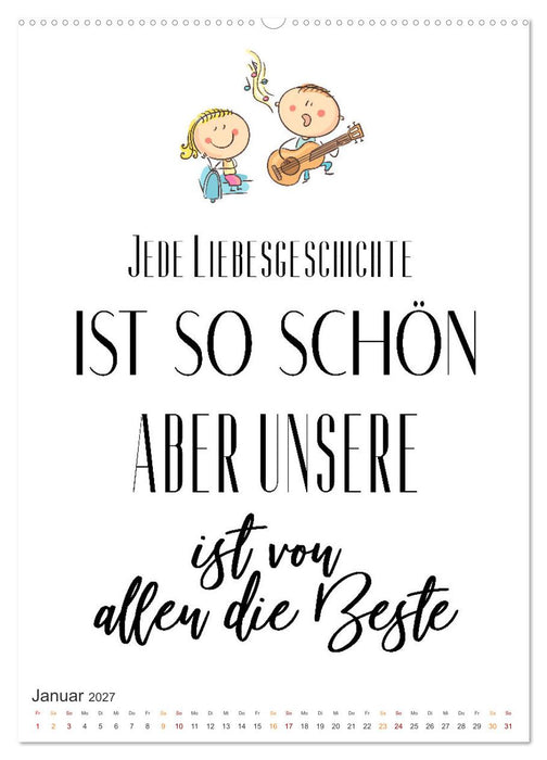 Liebessprüche (CALVENDO Wandkalender 2027)