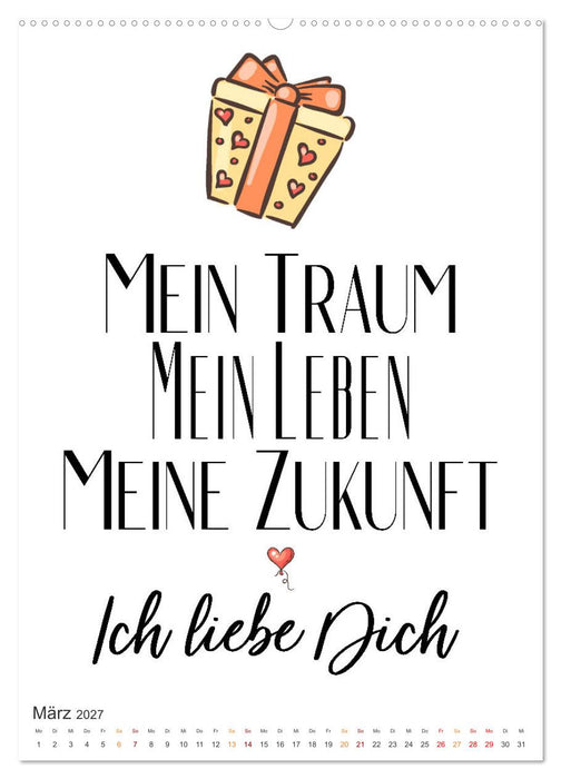 Liebessprüche (CALVENDO Wandkalender 2027)