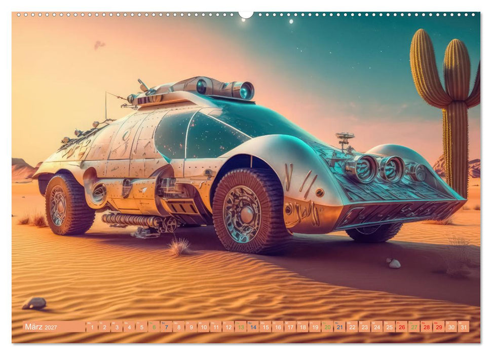 Futuristische Wüstencars (CALVENDO Wandkalender 2027)