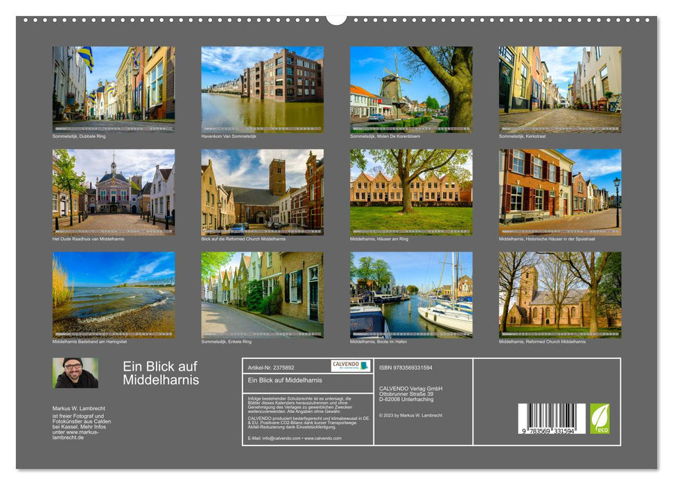 Ein Blick auf Middelharnis (CALVENDO Premium Wandkalender 2027)