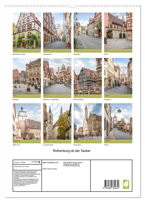 Rothenburg ob der Tauber (CALVENDO Premium Wandkalender 2027)
