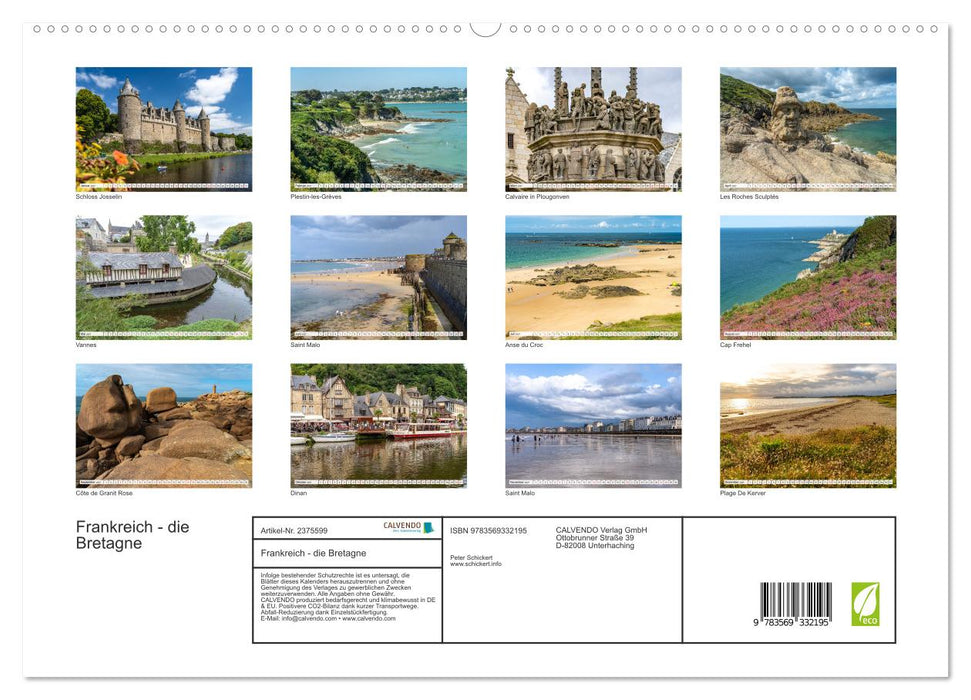 Frankreich - die Bretagne (CALVENDO Premium Wandkalender 2027)