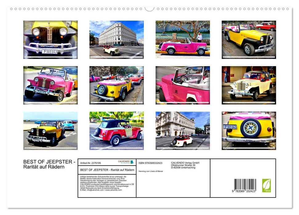 BEST OF JEEPSTER - Rarität auf Rädern (CALVENDO Premium Wandkalender 2027)