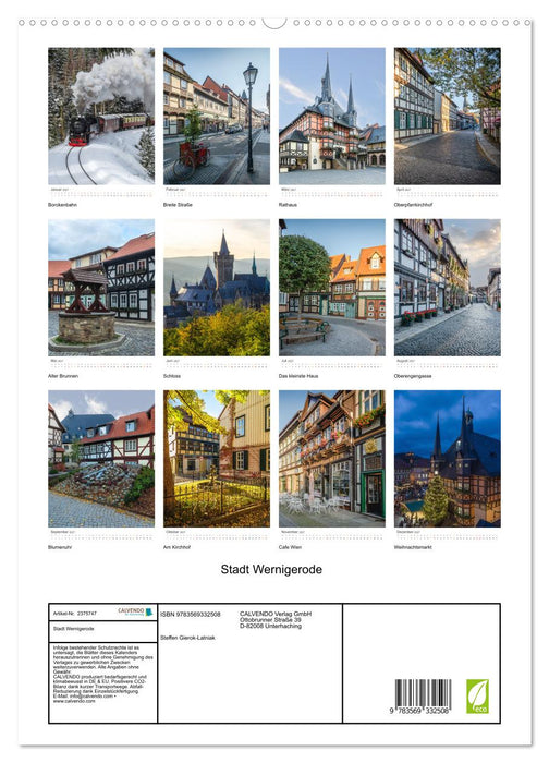 Stadt Wernigerode (CALVENDO Premium Wandkalender 2027)