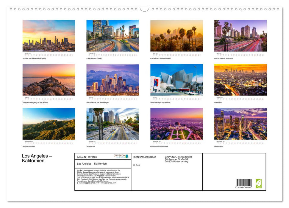 Los Angeles – Kalifornien (CALVENDO Wandkalender 2027)