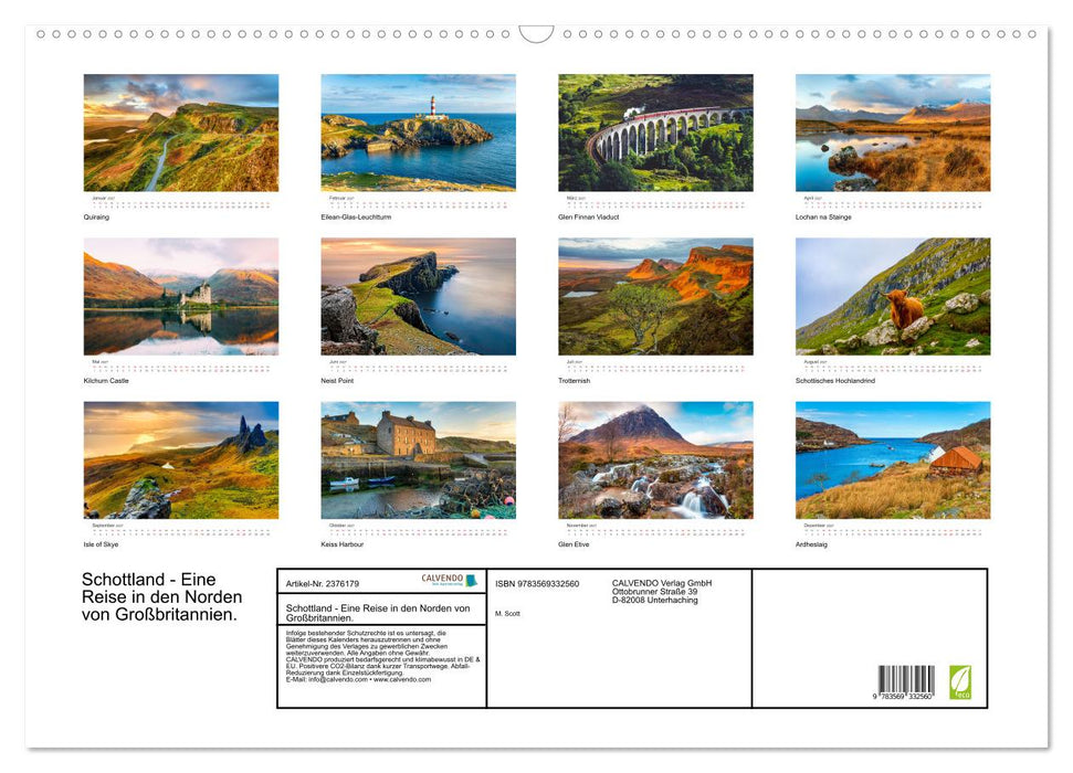 Schottland - Eine Reise in den Norden von Großbritannien. (CALVENDO Wandkalender 2027)