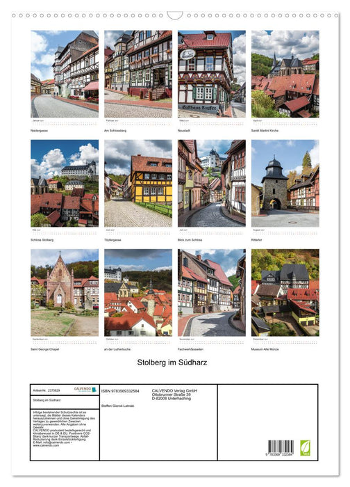 Stolberg im Südharz (CALVENDO Wandkalender 2027)
