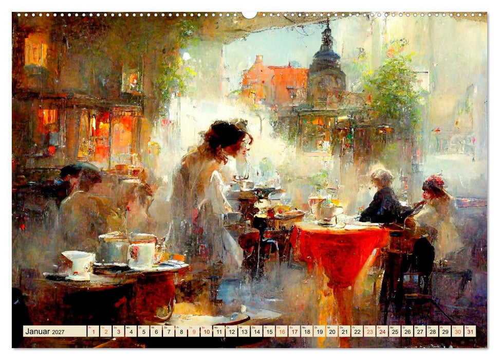 Paris - impressionistische Eindrücke (CALVENDO Wandkalender 2027)