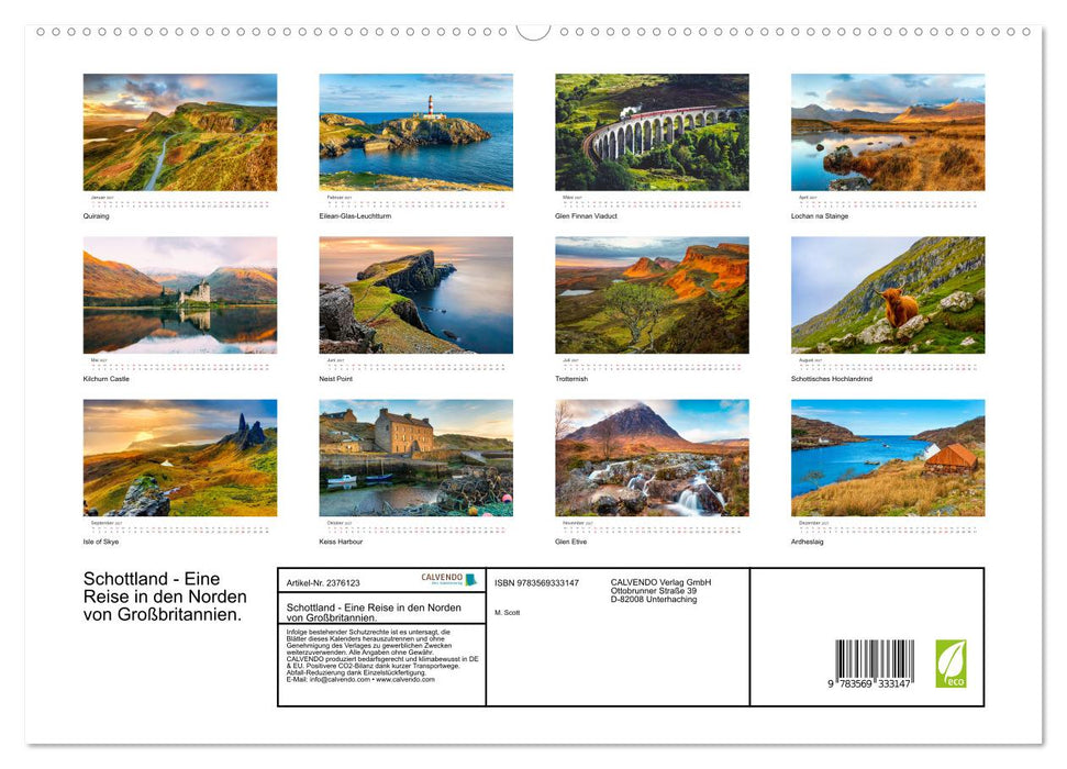 Schottland - Eine Reise in den Norden von Großbritannien. (CALVENDO Premium Wandkalender 2027)