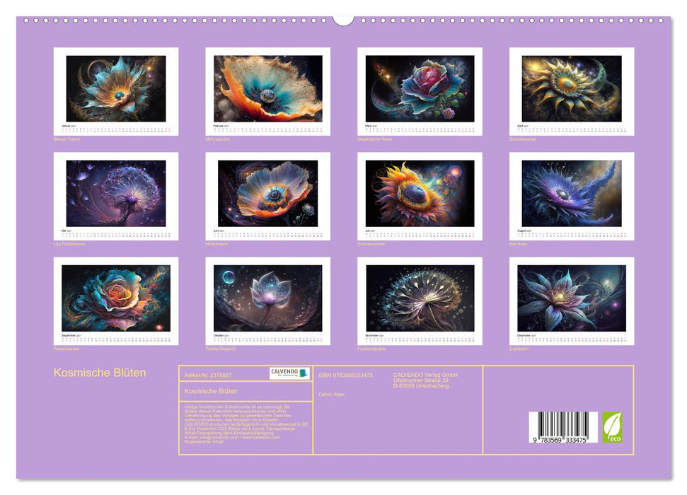 Kosmische Blüten (CALVENDO Premium Wandkalender 2027)