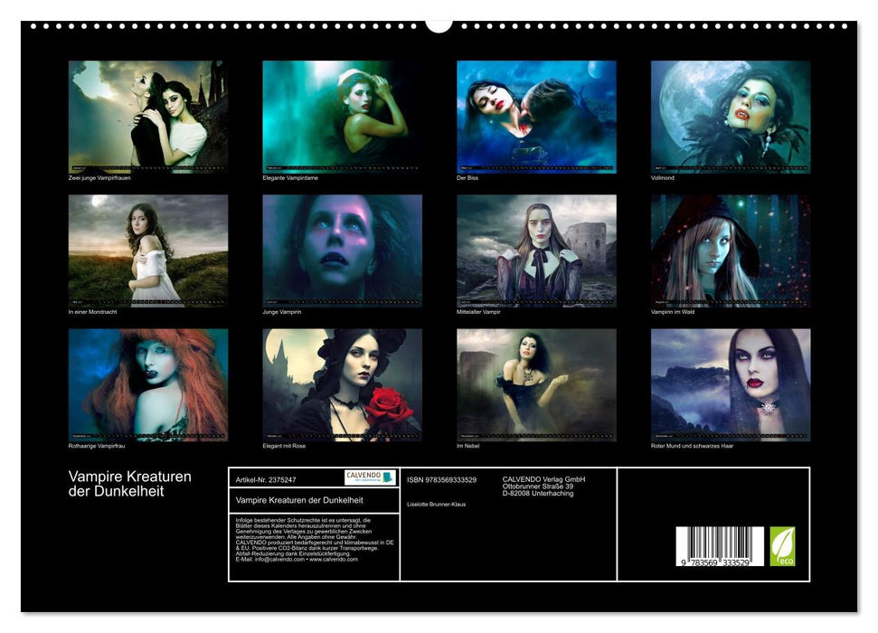 Vampire Kreaturen der Dunkelheit (CALVENDO Premium Wandkalender 2027)