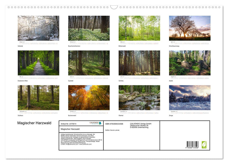 Magischer Harzwald (CALVENDO Wandkalender 2027)