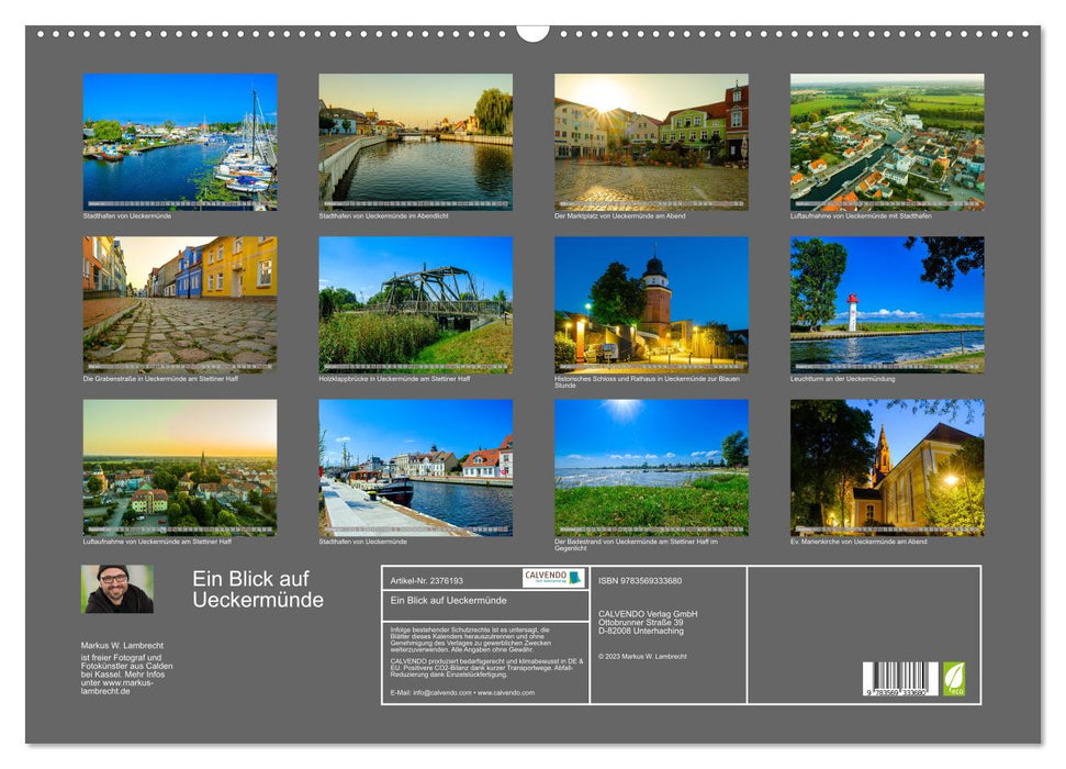 Ein Blick auf Ueckermünde (CALVENDO Wandkalender 2027)