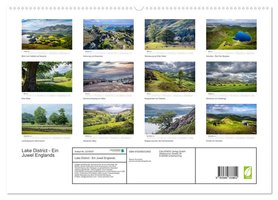 Lake District - Ein Juwel Englands (CALVENDO Premium Wandkalender 2027)