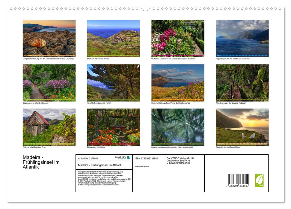 Madeira - Frühlingsinsel im Atlantik (CALVENDO Premium Wandkalender 2027)