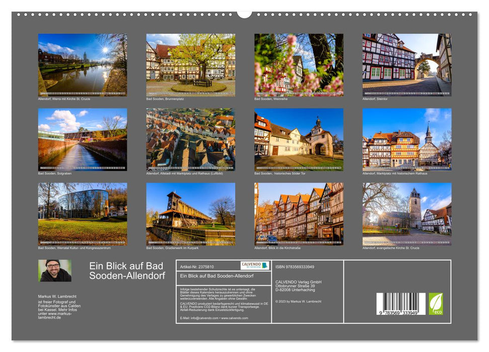 Ein Blick auf Bad Sooden-Allendorf (CALVENDO Premium Wandkalender 2027)
