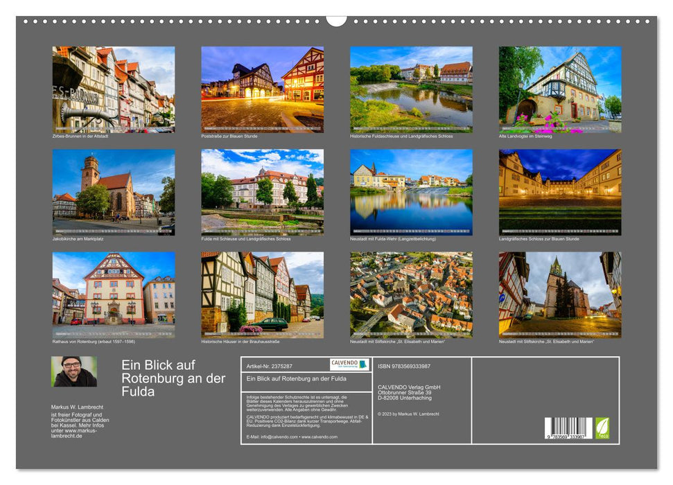 Ein Blick auf Rotenburg an der Fulda (CALVENDO Wandkalender 2027)