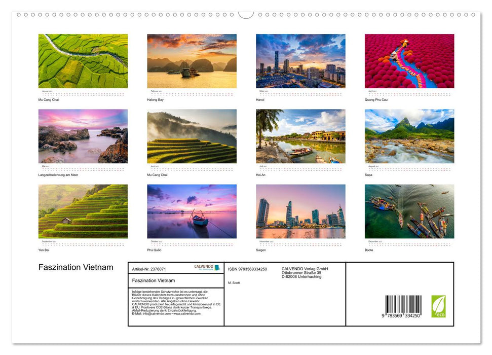 Faszination Vietnam (CALVENDO Premium Wandkalender 2027)