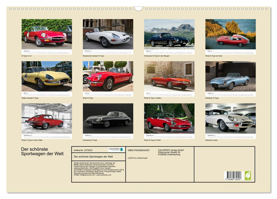 Der schönste Sportwagen der Welt (CALVENDO Wandkalender 2027)