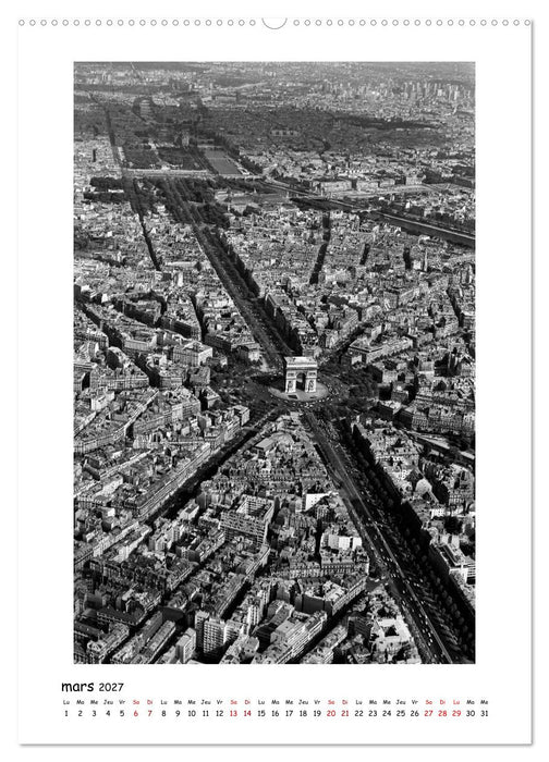 Visage de Paris, années 1970 (CALVENDO Calendrier mensuel 2027)