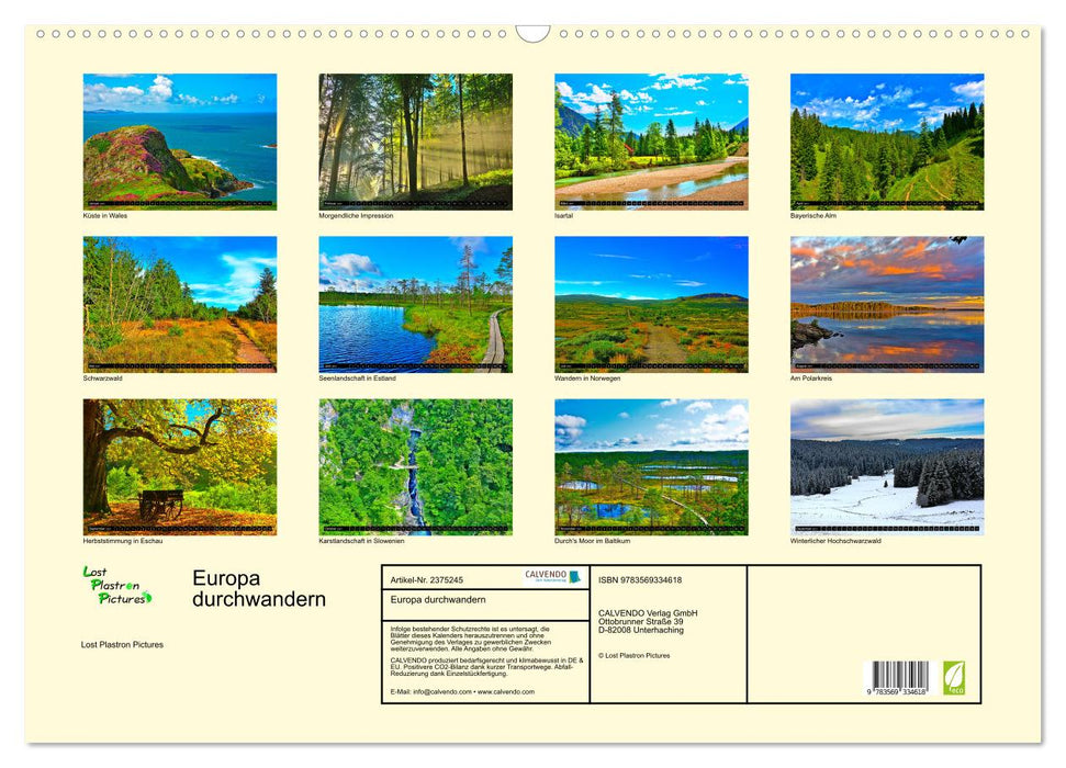 Europa durchwandern (CALVENDO Wandkalender 2027)