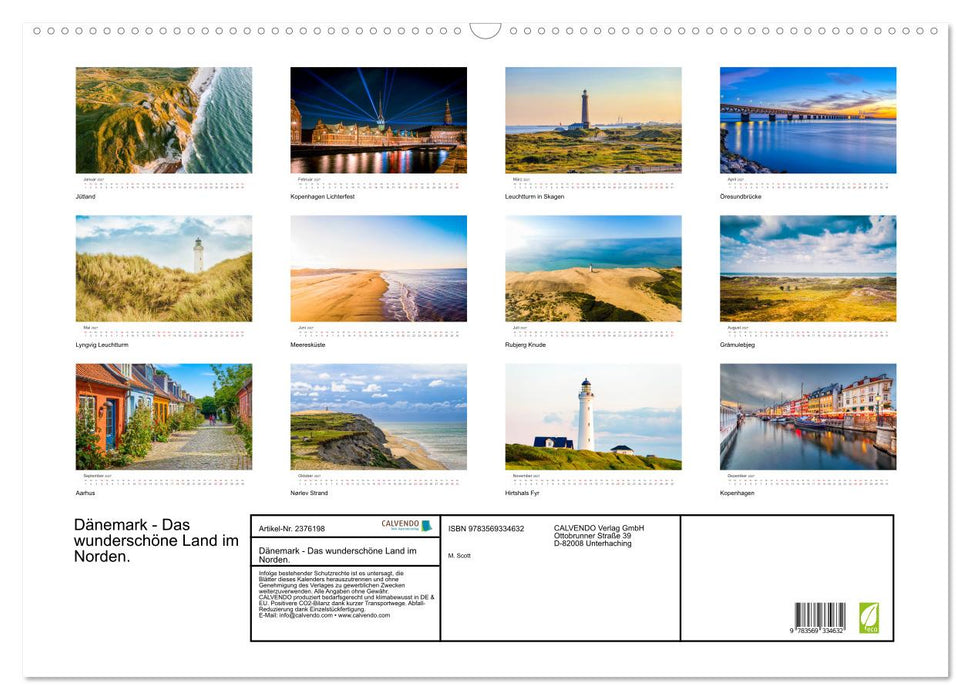 Dänemark - Das wunderschöne Land im Norden. (CALVENDO Wandkalender 2027)