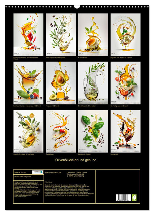 Olivenöl lecker und gesund (CALVENDO Wandkalender 2027)