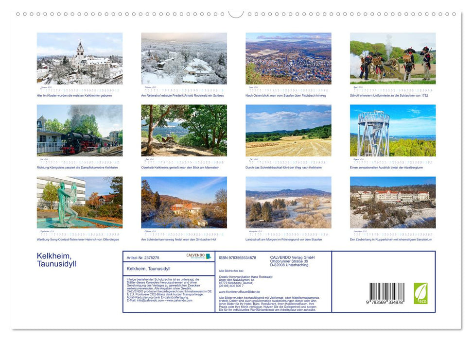 Kelkheim, Taunusidyll (CALVENDO Premium Wandkalender 2027)