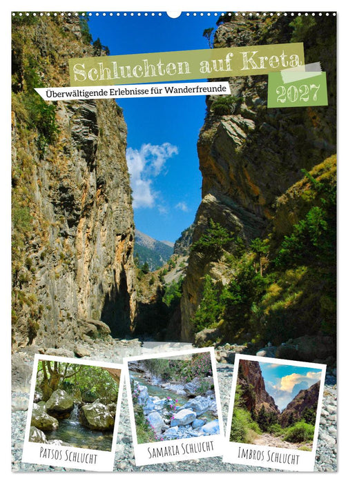 Schluchten auf Kreta (CALVENDO Wandkalender 2027)