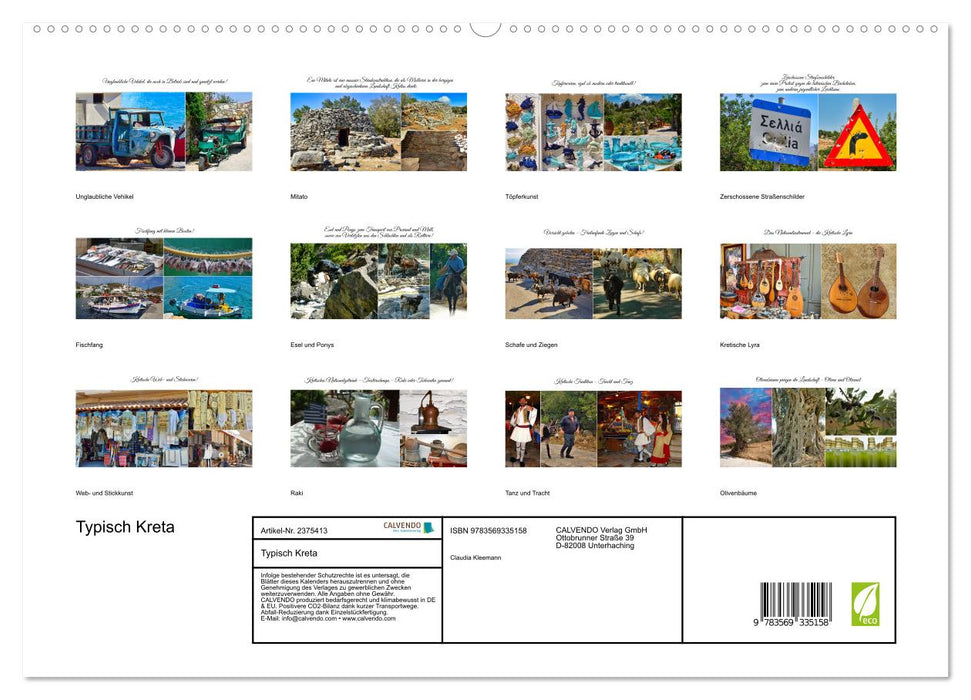 Typisch Kreta (CALVENDO Premium Wandkalender 2027)